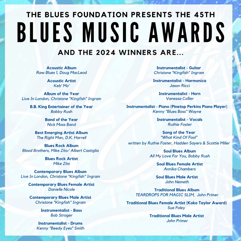 Blues Music Awards 2024. Winners