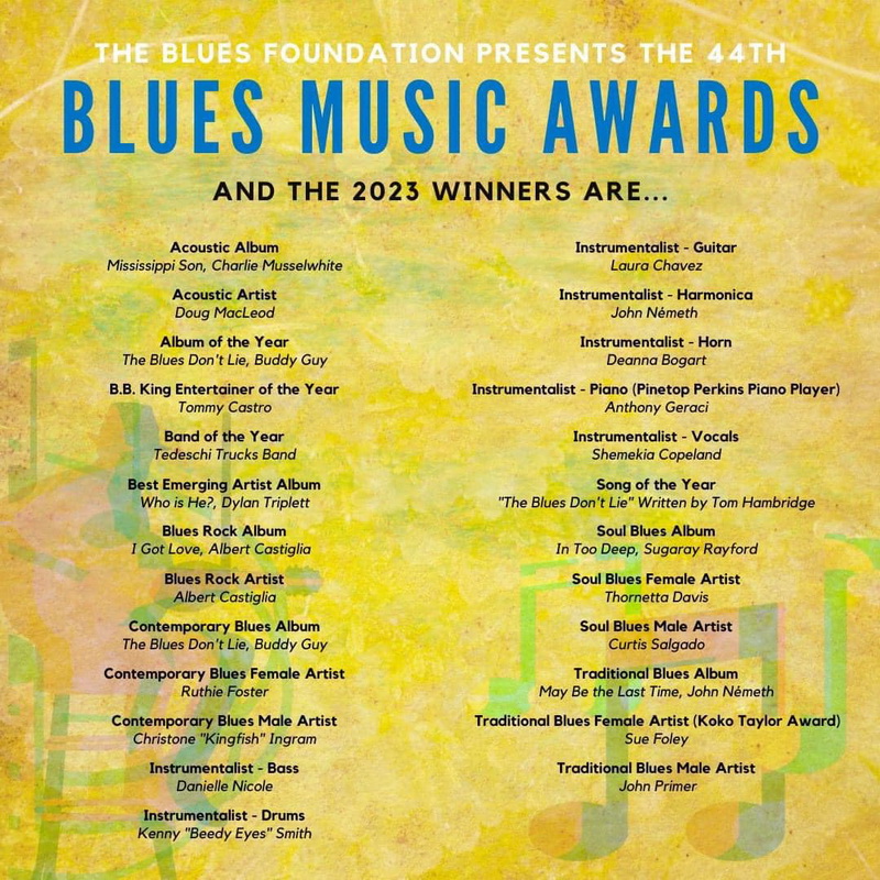 Blues Music Awards 2023 Winners
