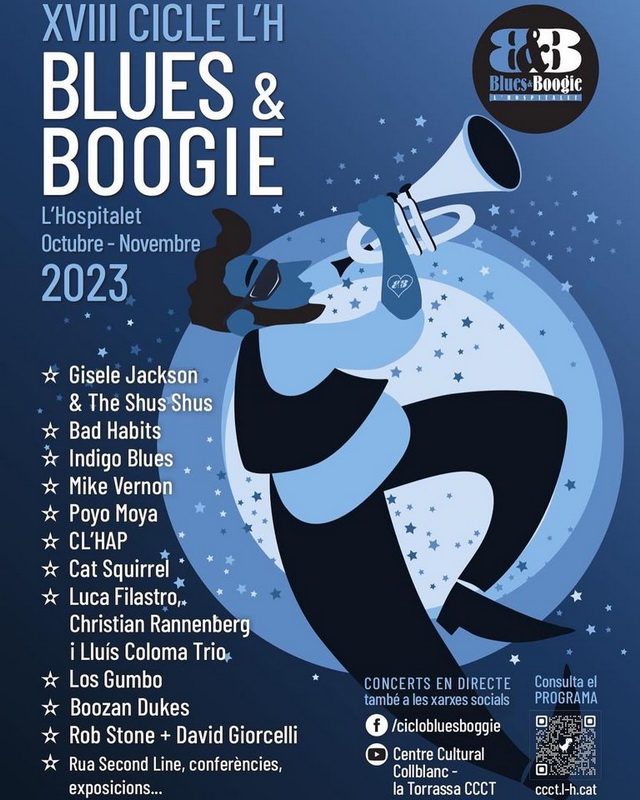 Cartel Ciclo Blues & Boogie de Hospitalet 2023