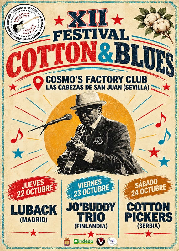 Cartel Festival Cotton Blues Cabezas de San Juan